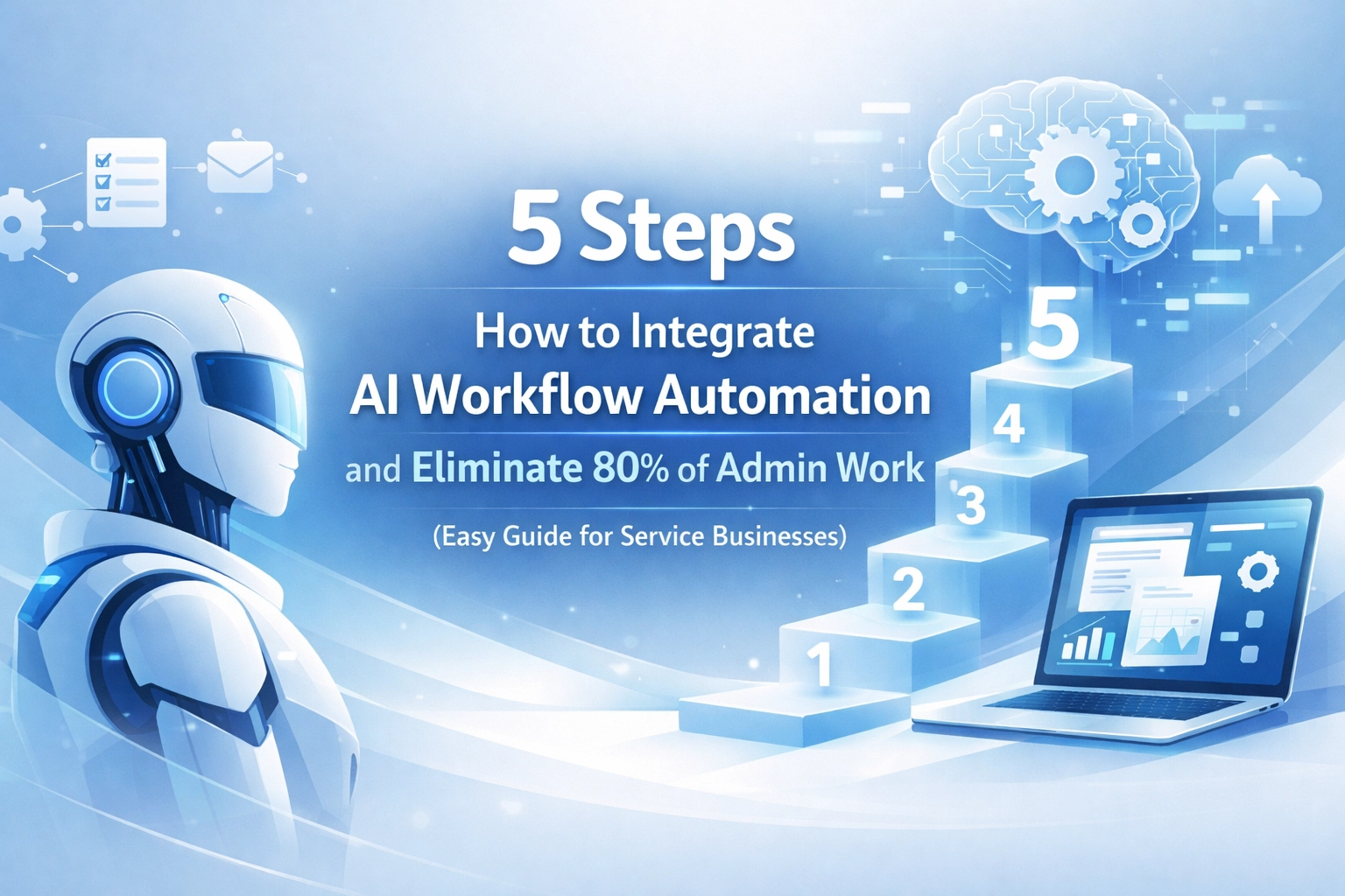 5 Steps How to Integrate AI Workflow Automation and Eliminate 80% of Admin Work (Easy Guide for Service Businesses)