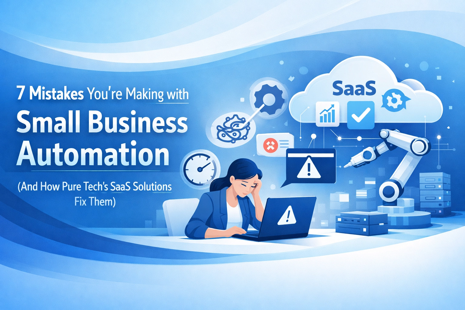 7 Mistakes You’re Making with Small Business Automation (And How Pure Tech’s SaaS Solutions Fix Them)