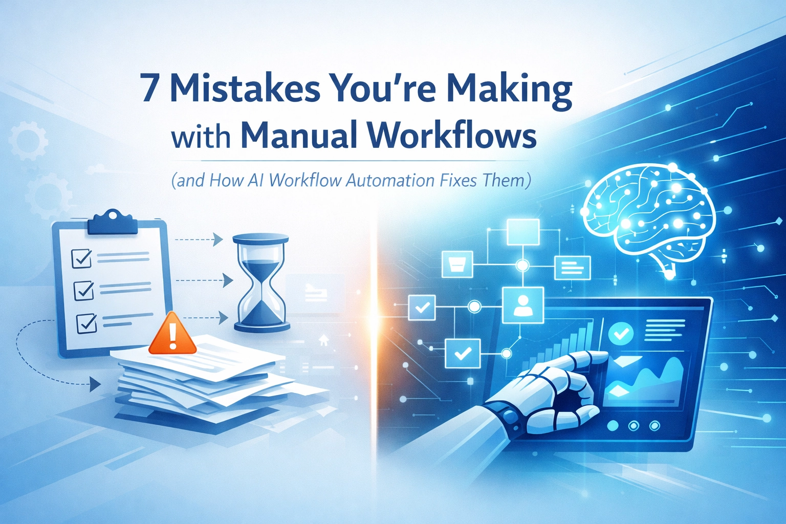 7 Mistakes You’re Making with Manual Workflows (and How AI Workflow Automation Fixes Them)