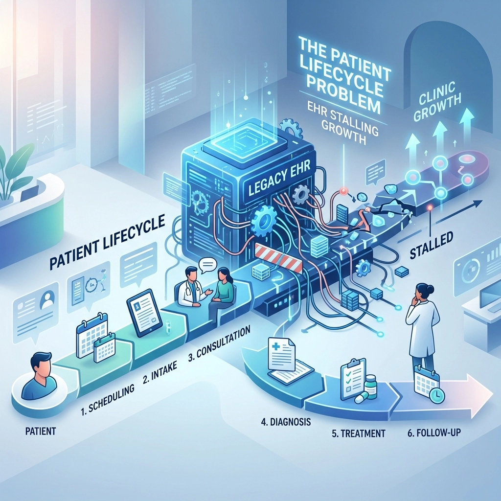 The Patient Lifecycle Problem: Why Your EHR is Stalling Your Clinic’s Growth in 2026