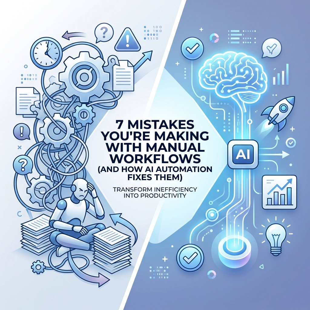 7 Mistakes You’re Making with Manual Workflows (and How AI Automation Fixes Them)