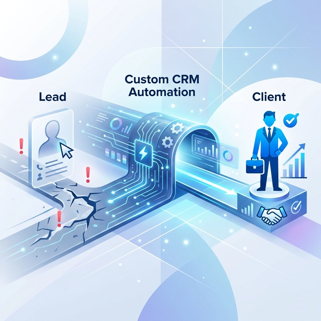 The Frictionless Lead: Why Custom CRM Automation is the Difference Between a Lead and a Client in 2026