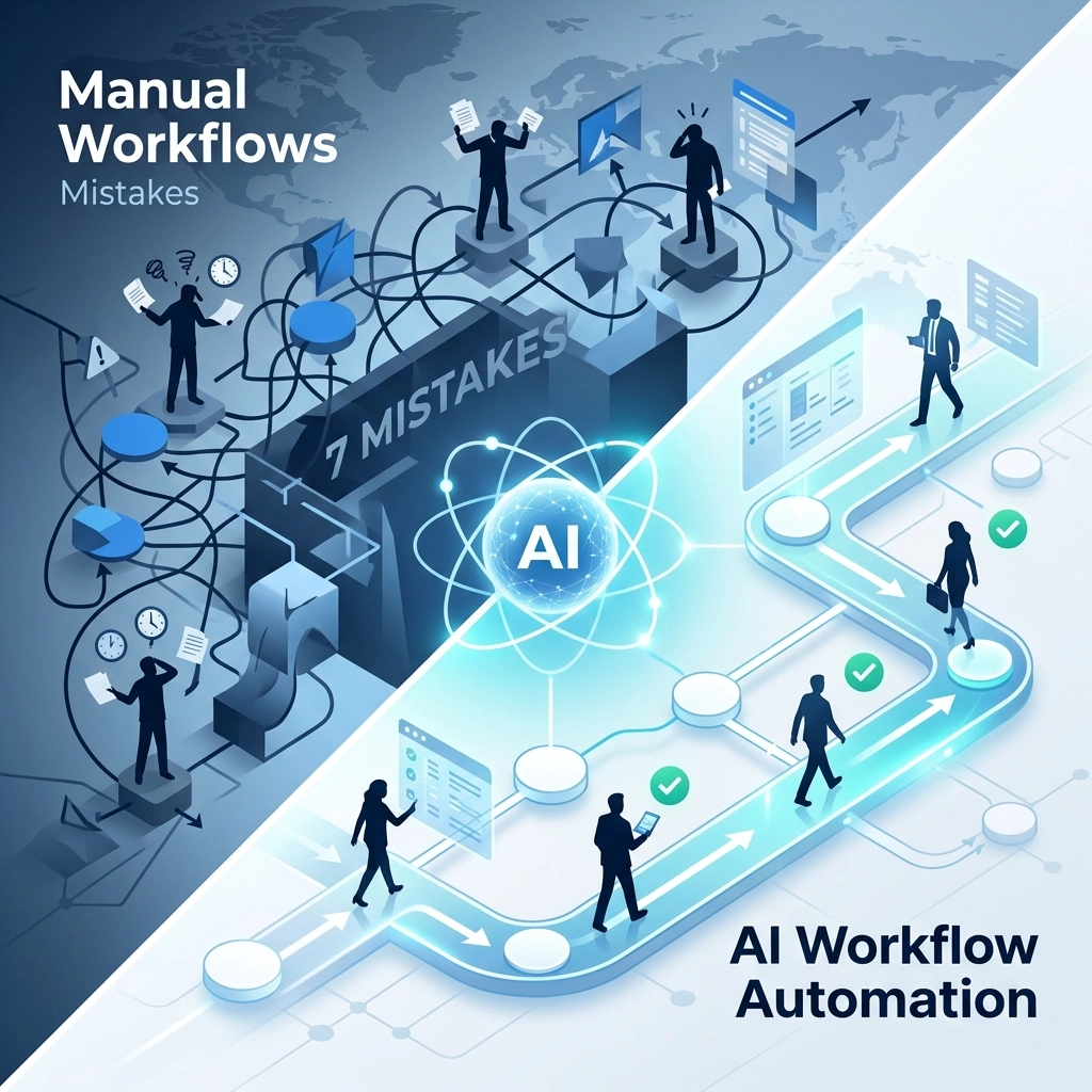 7 Mistakes You’re Making with Manual Workflows (and How AI Workflow Automation Fixes Them)