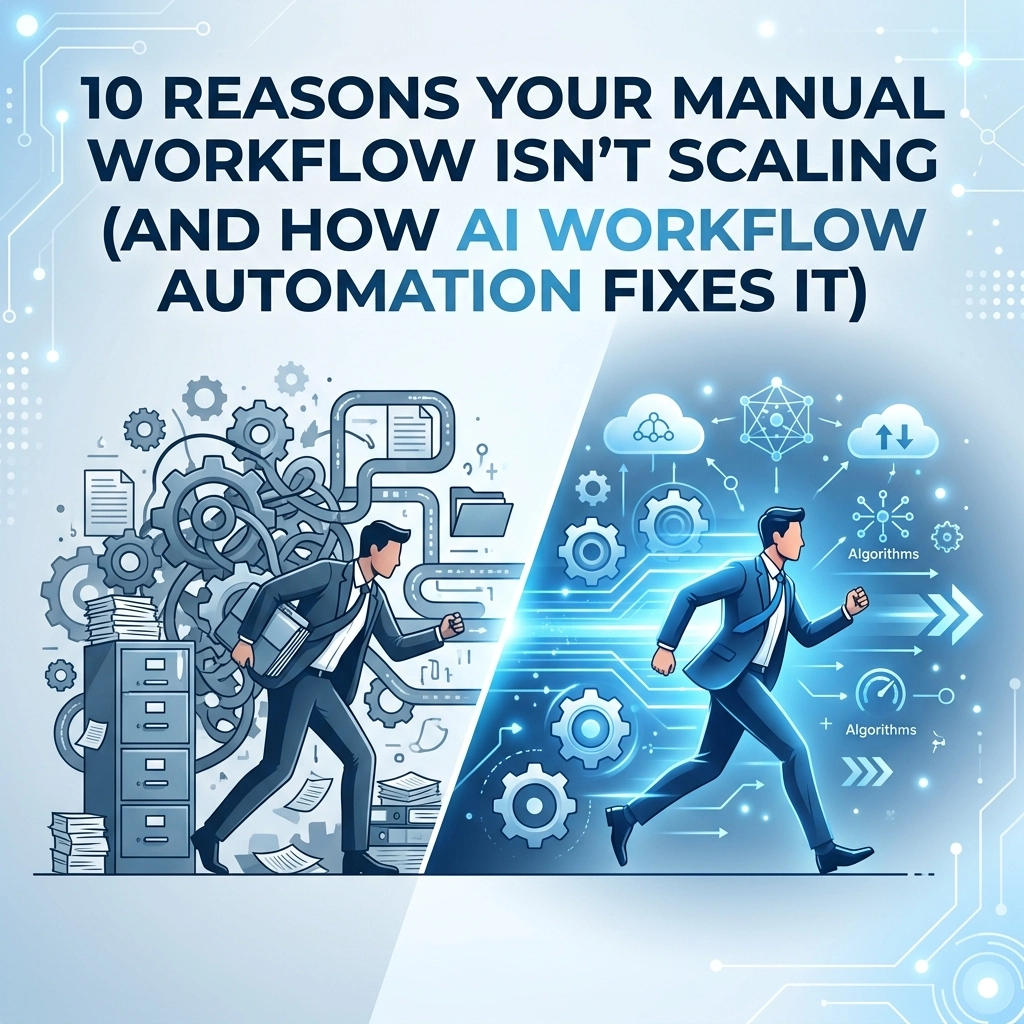 10 Reasons Your Manual Workflow Isn’t Scaling (And How AI Workflow Automation Fixes It)